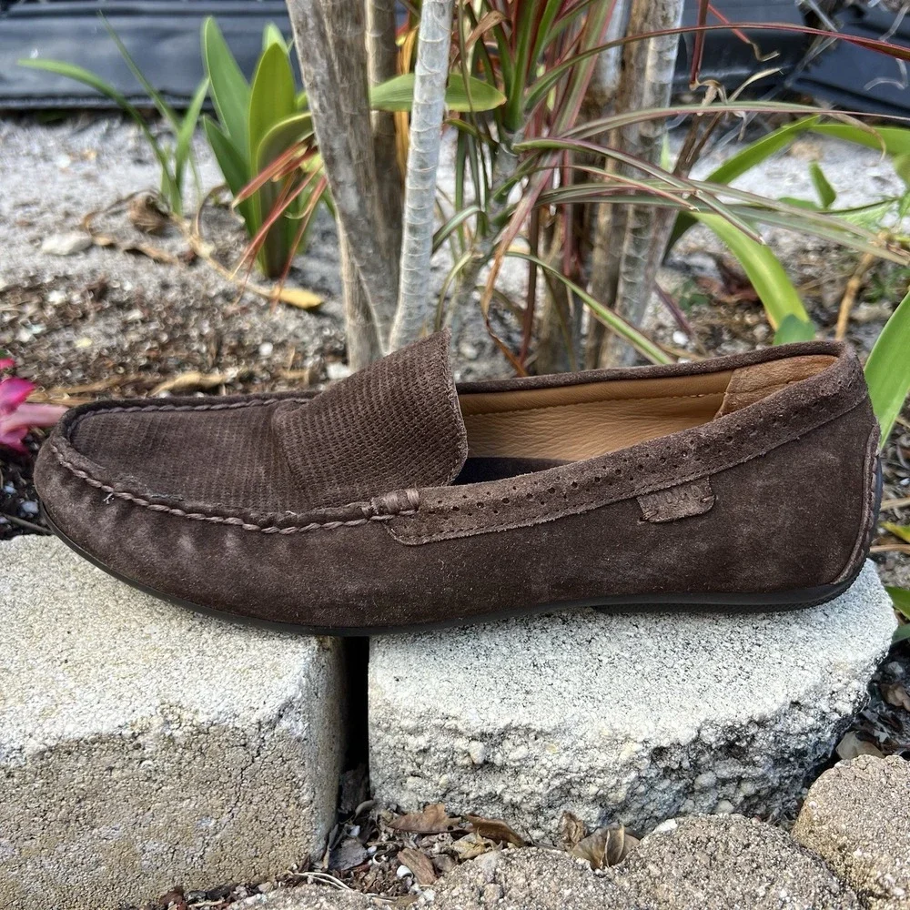 Polo Ralph Lauren Suede Leather Penny Loafers Brown Mens Size 9D